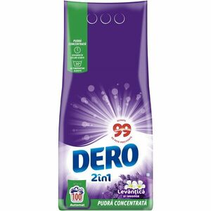 Detergent de rufe pudra Dero 2in1 Levantica si iasomie, 7.5 kg, 100 spalari imagine