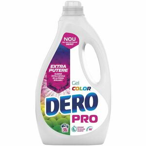 Detergent de rufe lichid Dero PRO Color Gel, 36 spalari, 1.8L imagine