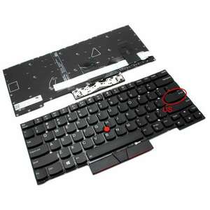 Tastatura Lenovo PK131BR1A09 iluminata layout US fara rama enter mic imagine