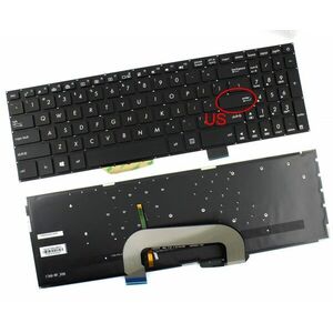 Tastatura Asus 0KN1-2R2FS12 iluminata layout US fara rama enter mic imagine