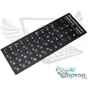 Sticker tastatura laptop layout Rusesc RU negru imagine