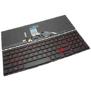 Tastatura HP NSK-XP1BC iluminata rosu layout US fara rama enter mic imagine