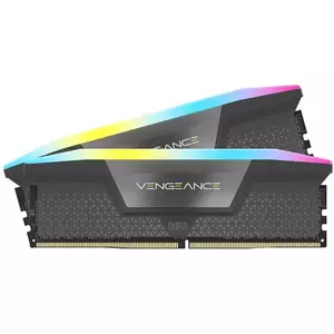 Memorie Desktop Corsair Vengeance RGB 64GB(2 x 32GB) DDR5 5600Mhz CL40 Black imagine