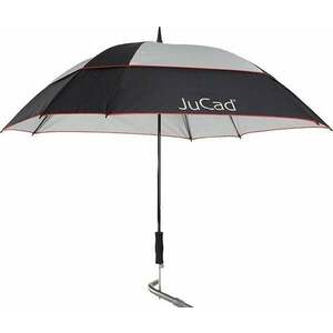 Jucad Telescopic Windproof With Pin Umbrelă Black/Silver/Red imagine