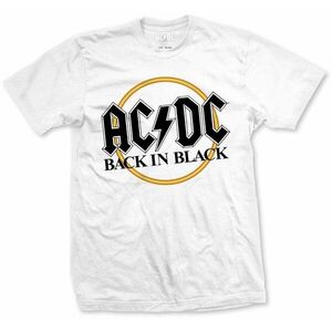 AC/DC Tricou Back in Black White L imagine