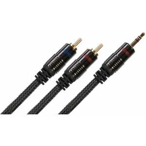 Audio Tuning 2 RCA - Klinke 3, 5mm 0, 5 m Negru Hi-Fi AUX cablu imagine