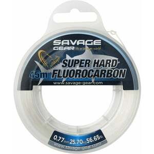Savage Gear Super Hard Fluorocarbon Clear 0, 77 mm 25, 70 kg 45 m Linie imagine