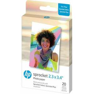 HP Zink Paper Sprocket Select 20 Pack Hârtie fotografică imagine