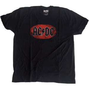 AC/DC Tricou Oval Logo Vintage Unisex Black 2XL imagine