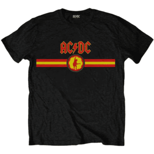 AC/DC Tricou Logo & Stripe Unisex Black L imagine