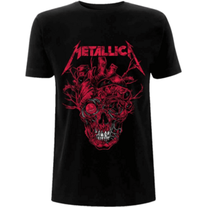 Metallica Tricou Heart Skull Unisex Black M imagine