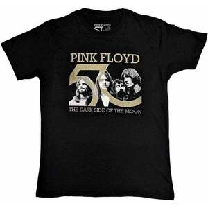 Pink Floyd Tricou Band Photo & 50th Logo Unisex Black L imagine