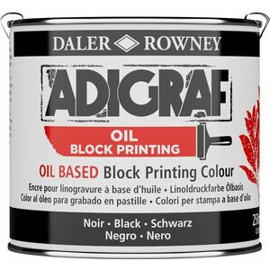 Daler Rowney Adigraf Block Printing Oil Culoare pentru linogravură Black 250 ml imagine