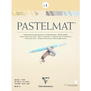 Clairefontaine Pastelmat Glued Pad N1 30 x 40 cm 360 g Carnete de Schițe imagine