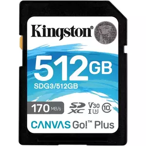 Card de memorie Kingston Canvas Go! Plus 512GB SDXC UHS-I U3 V30 imagine