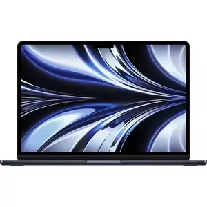 Notebook Apple MacBook Air 13 (2022) 13.6" Apple M2 8-core GPU 10-core RAM 8GB SSD 512GB Tastatura US Midnight Black imagine