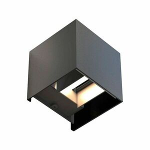 Aplica Exterior Techstar® LED Light CUBE , Putere 6W, A+, Rezistenta la Apa si Praf, Alb Rece, 6000K, Aluminiu, Negru imagine