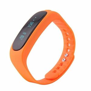 Bratara Fitness Smartband Bluetooth E02 portocaliu imagine