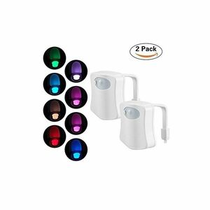 Pachet Promo 2 x Senzor LED Pentru Capac Toaleta MultiColor cu Senzor de Miscare imagine