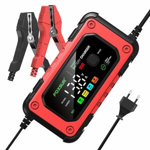 Redresor Auto Digital FOXSUR 12V 7A cu Ecran LED, Încărcare Baterii Auto și Moto 4Ah-140Ah, Funcție de Reparație prin Impulsuri, Protecție Supratensiune și Supracurent imagine