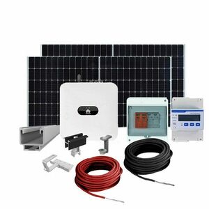 Sistem fotovoltaic complet 4 kW, invertor Trifazat On-Grid si 9 panouri Canadian Solar, 120 celule, 460 W, montare pe acoperis din tigla imagine