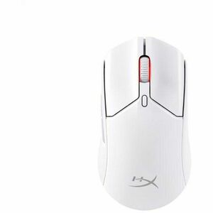 Mouse gaming wireless HyperX Pulsefire Haste 2, 26000 DPI, ultrausor (60g), 2, 4GHz/Bluetooth 5, 0/cu fir, autonomie pana la 100 de ore, 6 butoane, software NGENUITY, PTFE skates, alb imagine