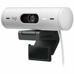 Camera web Logitech Brio 500, Full HD 1080p, RightLight 4, 90 FoV, USB-C, Privacy - Off White imagine