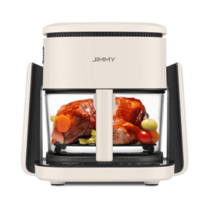 Friteuza cu aer cald JIMMY Air Fry AF3, 1100 W, capacitate 4L, bol transparent, 8 programe, Display HD Touch Screen, Bej imagine