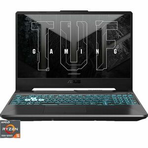 Laptop ASUS Gaming 15.6'' TUF A15 FA506NC, FHD 144Hz, Procesor AMD Ryzen™ 5 7535HS (16M Cache, up to 4.55 GHz), 16GB DDR5, 1TB SSD, GeForce RTX 3050 4GB, No OS, Graphite Black imagine