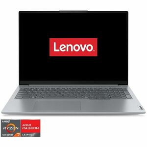 Laptop Lenovo ThinkBook 16 G7 ARP cu procesor AMD Ryzen™ 7 7735HS pana la 4.75GHz, 16 WUXGA, IPS, 16GB DDR5, 512GB SSD, AMD Radeon™ 680M Graphics, No OS, Arctic Grey, 3y on-site Premium Care imagine