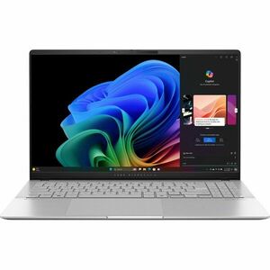 Laptop ASUS Vivobook S 15 OLED S5507QA cu Qualcomm® Snapdragon X Elite X1E-78-100 pana la 3.4GHz, 15.6'', 3K, OLED, 32GB LPDDR5X, Qualcomm® Adreno™ GPU, Windows 11 Pro, Cool Silver imagine