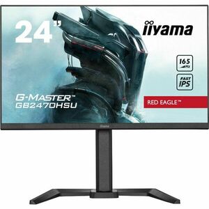 Monitor LED IIyama Gaming Red Eagle G-MASTER GB2470HSU-B5 23.8 inch FHD IPS 0.8 ms 165 Hz FreeSync Premium imagine