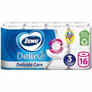 Hartie igienica Zewa Deluxe Delicate Care, 3 straturi, 16 role imagine