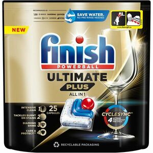 Detergent capsule pentru masina de spalat vase Finish Ultimate Plus, 25 spalari imagine