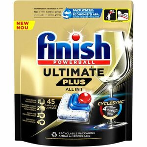 Detergent capsule pentru masina de spalat vase Finish Ultimate Plus, 45 spalari imagine