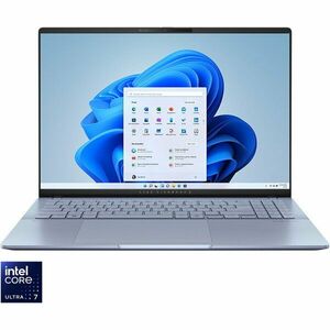 Laptop ASUS 16'' Vivobook S 16 OLED S5606MA, 3.2K 120Hz, Procesor Intel® Core™ Ultra 7 155H (24M Cache, up to 4.80 GHz), 16GB LPDDR5X, 1TB SSD, Intel Arc, Win 11 Pro, Mist Blue imagine