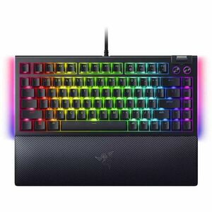 Tastatura mecanica gaming BlackWidow V4 75%, taste ABS, layout Intls. US (ISO), iluminare RGB, 6 butoane customizabile, suport pentru incheietura magnetic, Negru imagine