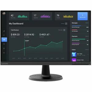 Monitor LED VA Lenovo 23.8, Full HD, HDMI, FreeSync, Negru, D24-45 imagine