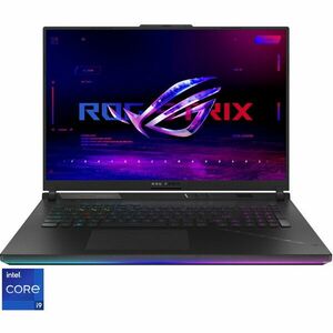 Laptop ASUS Gaming 18'' ROG Strix SCAR 18 G834JZR, 2.5K Mini LED 240Hz G-Sync, Procesor Intel® Core™ i9 14900HX (36M Cache, up to 5.80 GHz), 64GB DDR5, 1TB SSD, GeForce RTX 4080 12GB, No OS, Off Black imagine