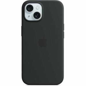 Husa de protectie Apple Silicone Case with MagSafe pentru iPhone 15, Black imagine