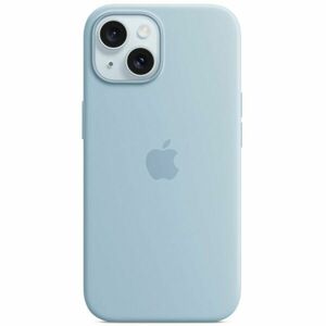 Husa de protectie Apple Silicone Case with MagSafe pentru iPhone 15, Light Blue imagine