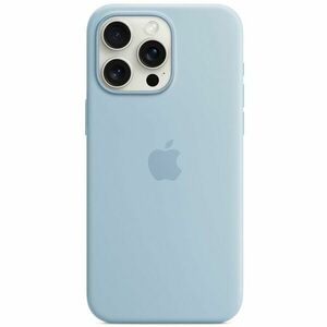 Husa de protectie Apple Silicone Case with MagSafe pentru iPhone 15 Pro Max, Light Blue imagine