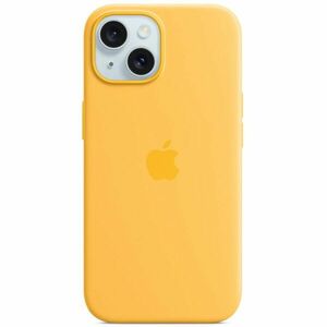 Husa de protectie Apple Silicone Case with MagSafe pentru iPhone 15, Sunshine imagine