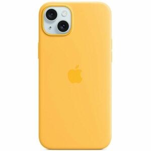 Husa de protectie Apple Silicone Case with MagSafe pentru iPhone 15 Plus, Sunshine imagine