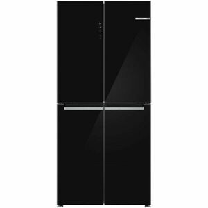 Side by side Bosch KMC85LBEA, 547 l, No Frost, Multi-Door, Clasa E, VitaFresh, MultiAirflow, SuperFreezing, H 189, 5 cm, Sticla neagra imagine