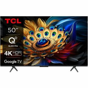 Televizor QLED TCL 50C655, 126 cm, Smart Google TV, 4K Ultra HD, Clasa F (Model 2024) imagine