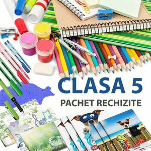 Pachet rechizite scolare pentru clasa 5, set complet pentru elevi, 39 piese imagine