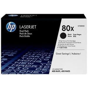 Toner HP 80X (Negru - de mare capacitate) - Pachet dublu imagine