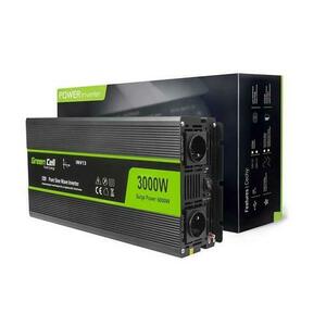 Invertor de tensiune 3000W/6000W 12V la 230V Volt USB DC AC Unda sinusoidala pura Green Cell imagine