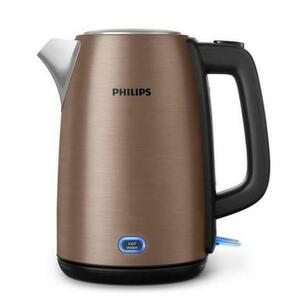 Fierbator de apa Philips Viva Collection HD9355/92, 1.7 L, 2060 W (Negru/Cupru) imagine